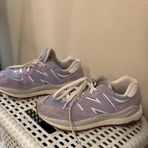 New Balance Women's Lavender and White Sneakers